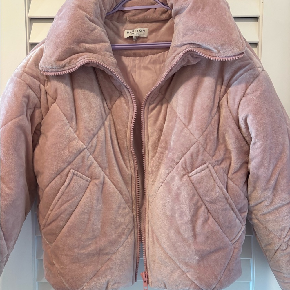 Madison Light Pink Plush Jacket